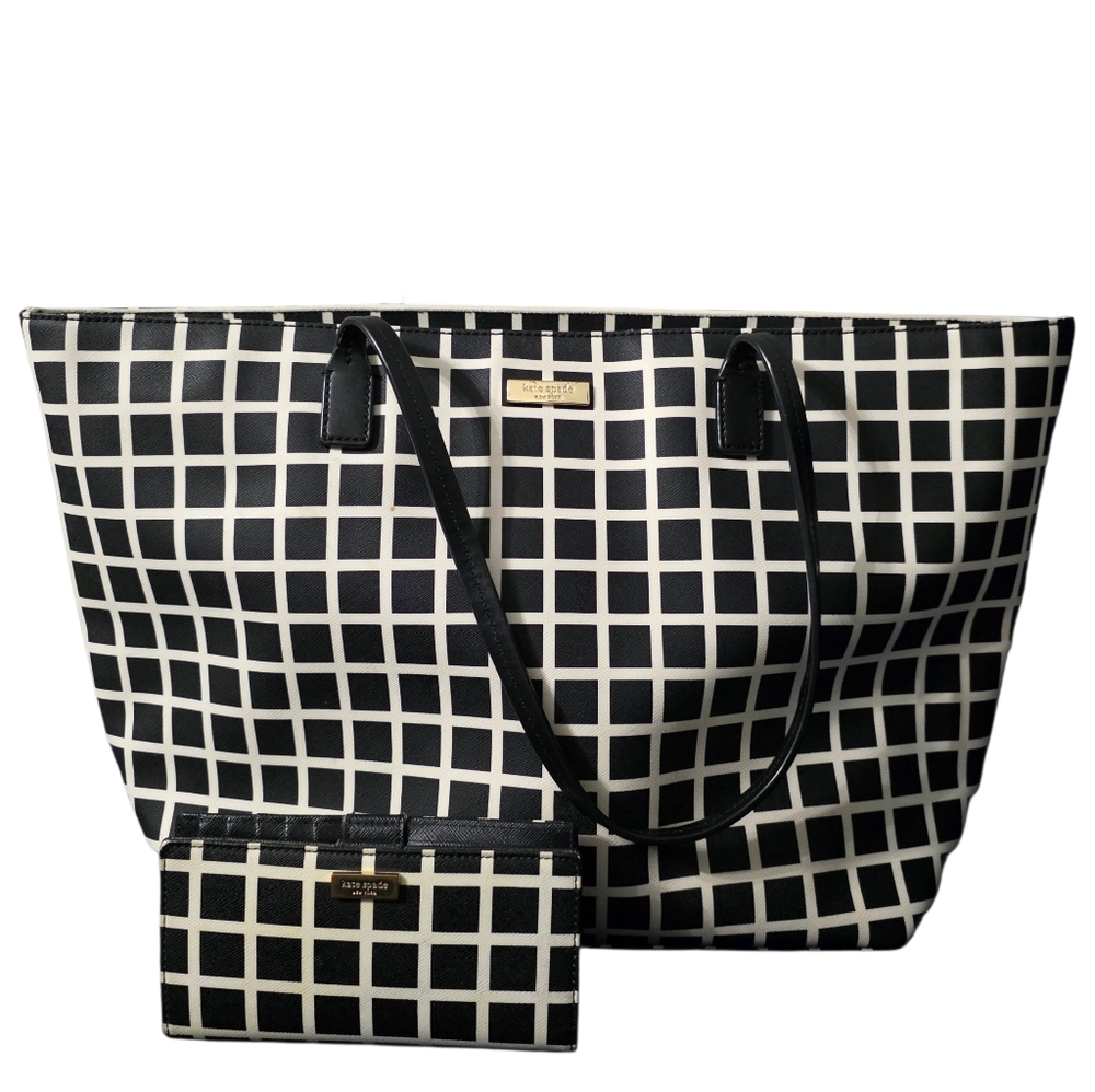 Kate Spade Black and White Tote Bag